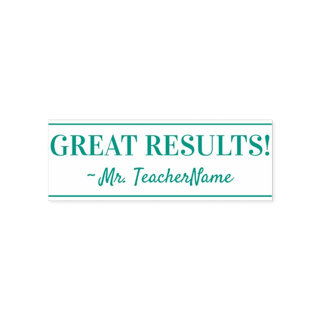 "GREAT RESULTS!" Grading Rubber Stamp (Design)