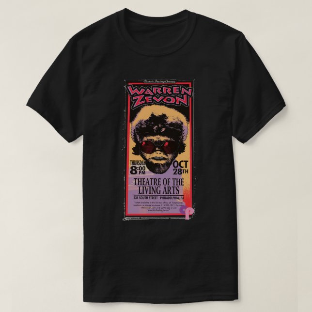 Great Rewards Warren Art Zevon Gift For Movie Fans T-Shirt (Design Front)