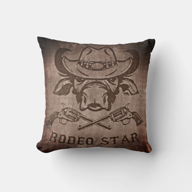 Great Rodeo Star Pillow! Throw Pillow (Front)