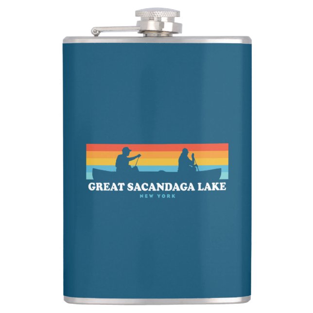 Great Sacandaga Lake New York Canoe Flask (Front)