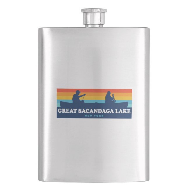 Great Sacandaga Lake New York Canoe Flask (Front)