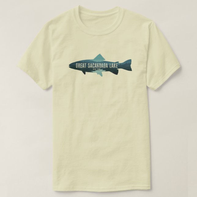 Great Sacandaga Lake New York Fish T-Shirt (Design Front)