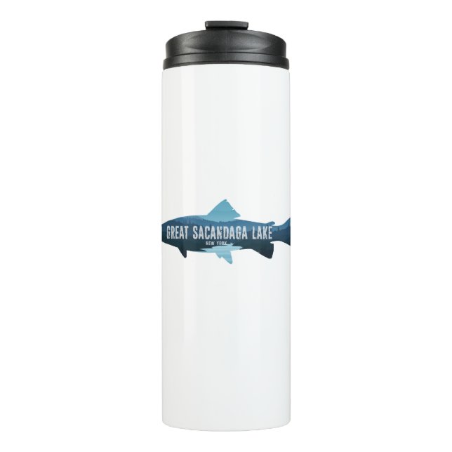 Great Sacandaga Lake New York Fish Thermal Tumbler (Front)