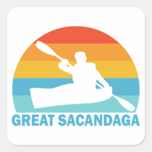 Great Sacandaga Lake New York Kayak Square Sticker