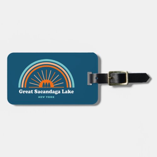 Great Sacandaga Lake New York Rainbow Luggage Tag