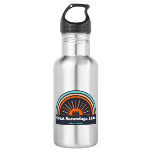 Great Sacandaga Lake New York Rainbow Stainless Steel Water Bottle