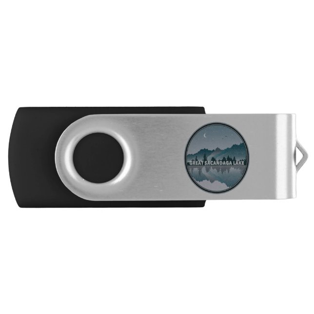 Great Sacandaga Lake New York Reflection Flash Drive (Front)