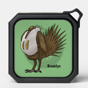 Great sage grouse bird cartoon illustration bluetooth speaker