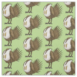 Great sage grouse bird cartoon illustration  fabric