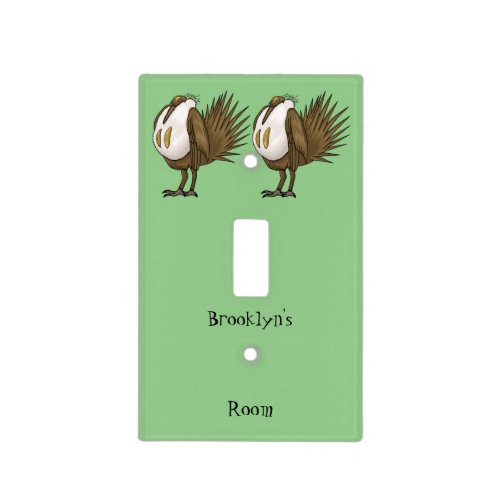 Great sage grouse bird cartoon illustration  light switch cover