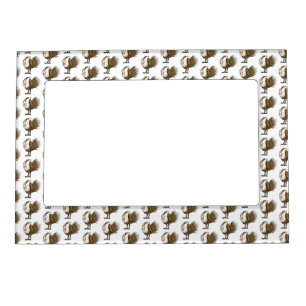 Great sage grouse bird cartoon illustration magnetic frame