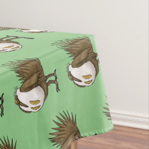 Great sage grouse bird cartoon illustration tablecloth
