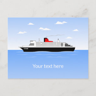 Great Sailing Cruise Ship Postcard