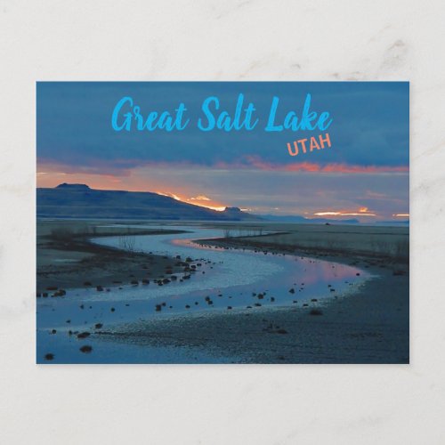 Great Salt Lake Landscape Utah Postcard