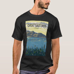 Great Salt Lake Utah Travel Art Vintage T-Shirt