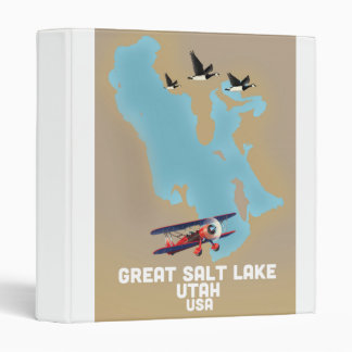 Great Salt Lake, Utah Travel poster 3 Ring Binder