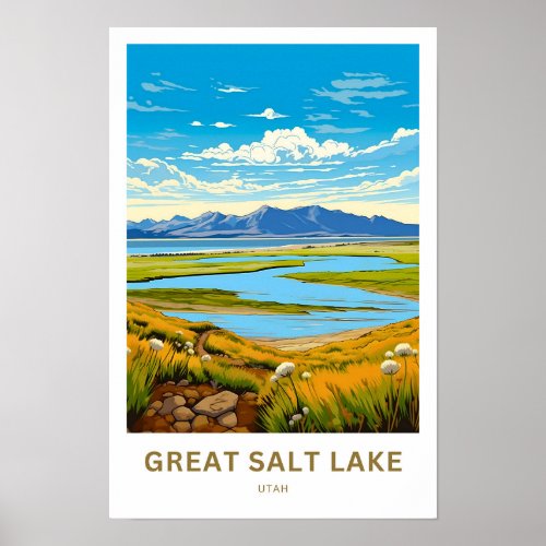 Great Salt Lake Utah Travel Print