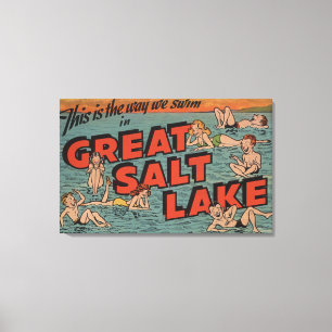 Great Salt Lake, UtahThe Way We SwimUtah Canvas Print