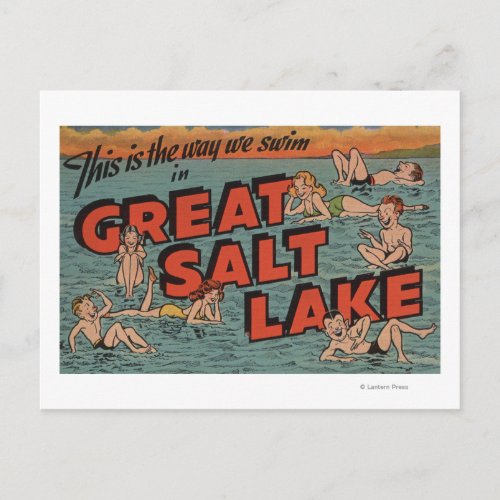 Great Salt Lake UtahThe Way We SwimUtah Postcard