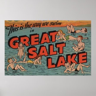 Great Salt Lake, UtahThe Way We SwimUtah Poster