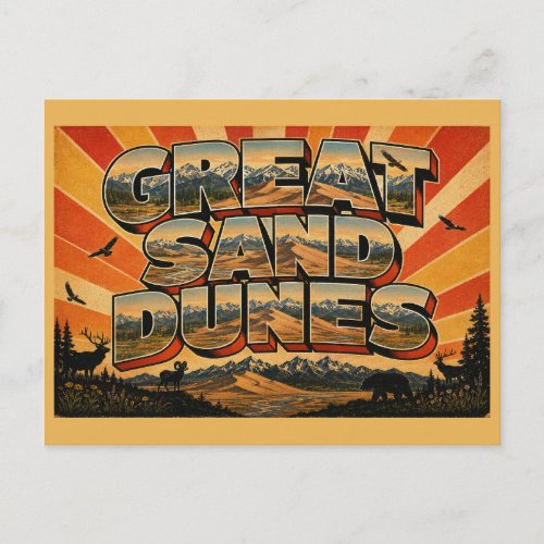 Great Sand Dunes Colorado Dune Mountain Art Postcard