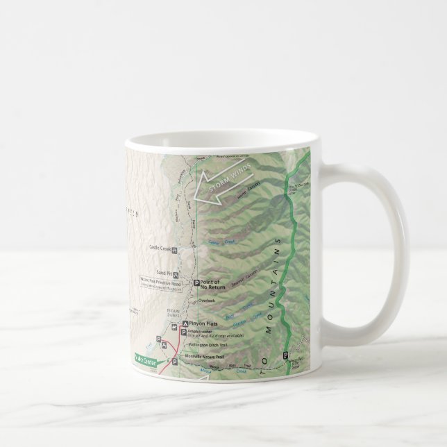Great Sand Dunes (Colorado) map mug (Right)