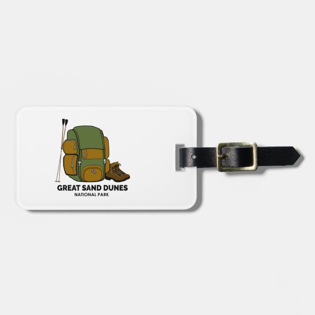 Great Sand Dunes National Park Backpack Luggage Tag (Front Horizontal)