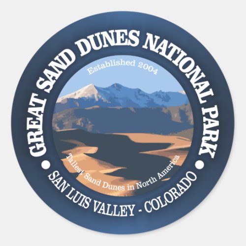 Great Sand Dunes National Park Classic Round Sticker