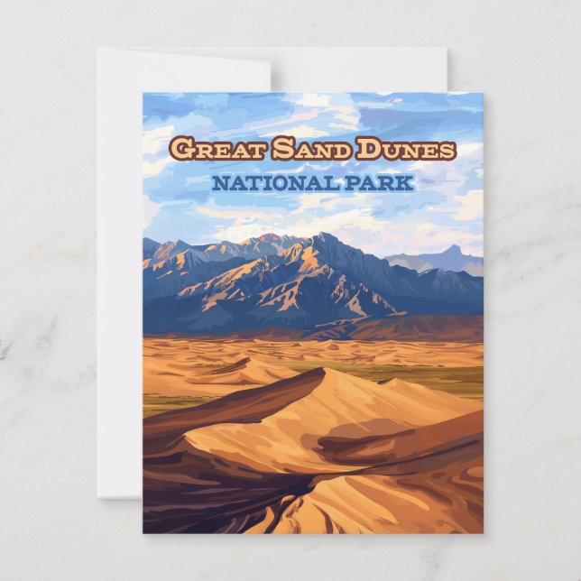 Great Sand Dunes National Park Colorado Card (Front)