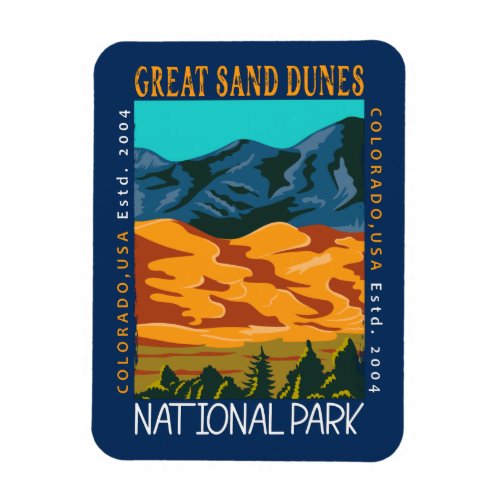 Great Sand Dunes National Park Colorado Distressed Magnet