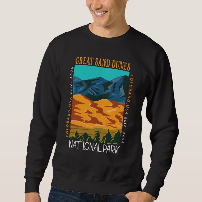 Great Sand Dunes National Park Colorado Distressed Sweatshirt (Front)