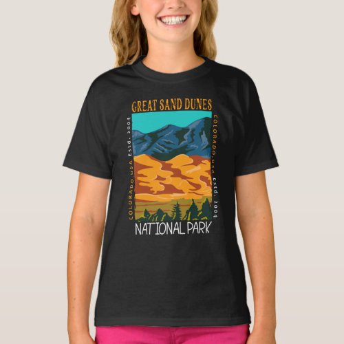Great Sand Dunes National Park Colorado Distressed T_Shirt