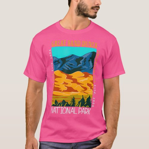 Great Sand Dunes National Park Colorado Distressed T_Shirt