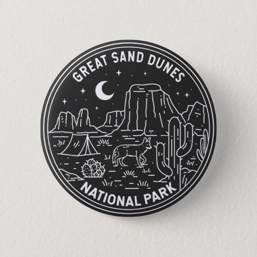  Great Sand Dunes National Park Colorado Monoline  Button