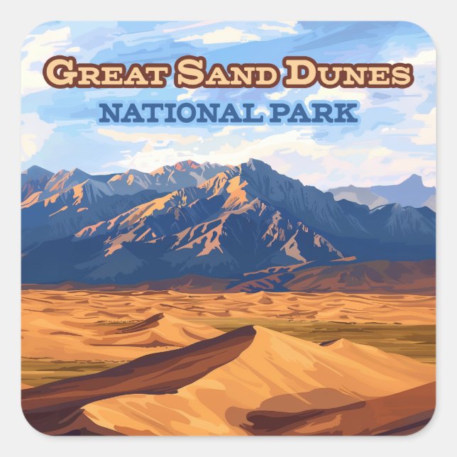 Great Sand Dunes National Park Colorado Square Sticker (Front)
