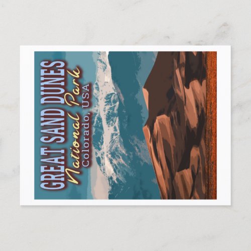 GREAT SAND DUNES NATIONAL PARK _ COLORADO USA POSTCARD