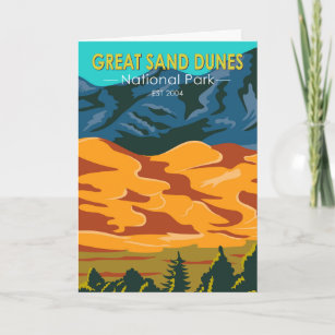 Great Sand Dunes National Park Colorado Vintage Card