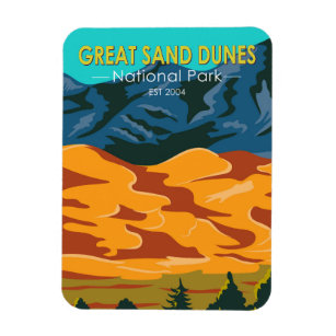 Great Sand Dunes National Park Colorado Vintage Magnet