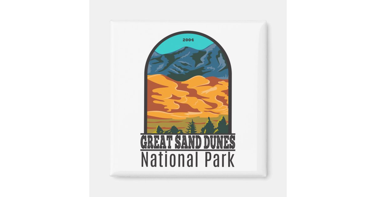 Great Sand Dunes National Park Colorado Vintage Magnet | Zazzle