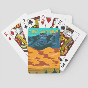 Great Sand Dunes National Park Colorado Vintage Poker Cards