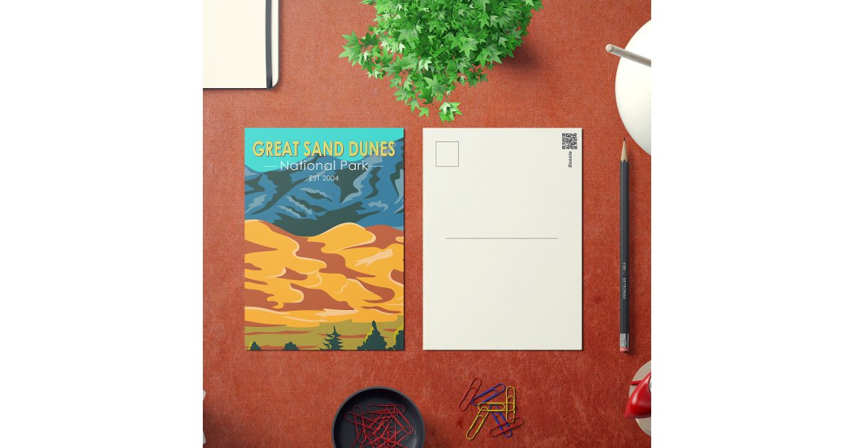 Great Sand Dunes National Park Colorado Vintage Postcard | Zazzle