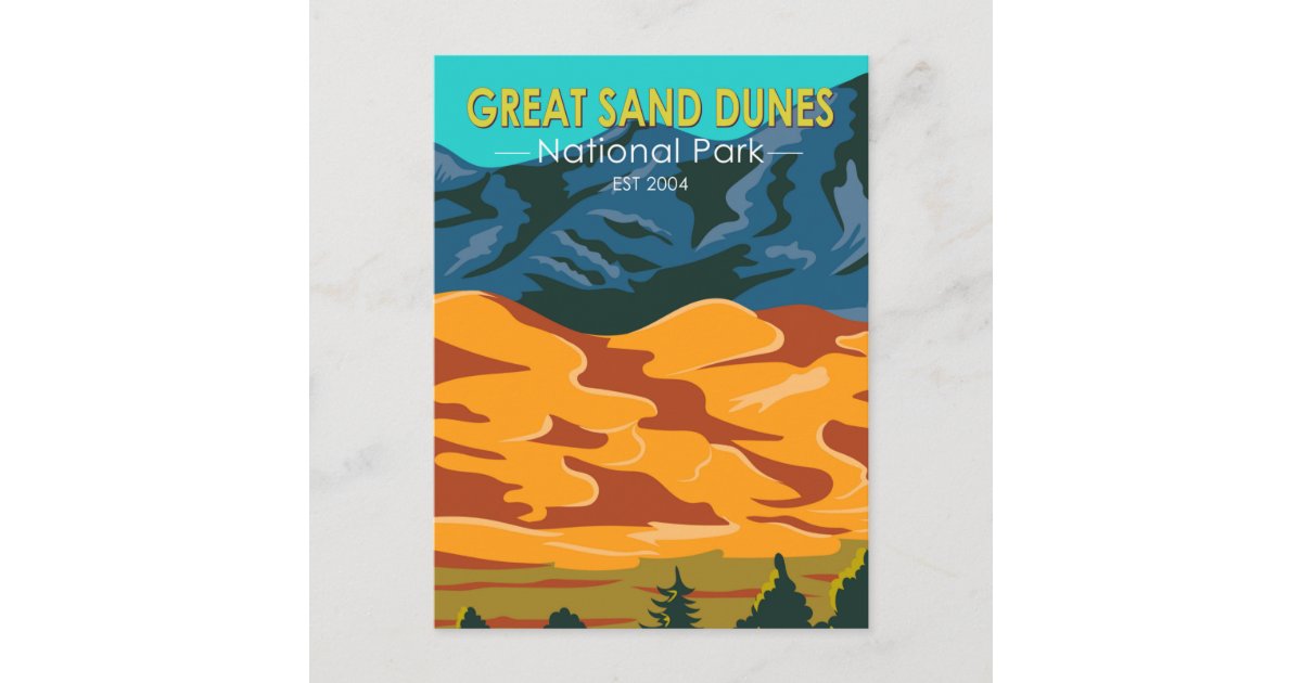 Great Sand Dunes National Park Colorado Vintage Postcard | Zazzle