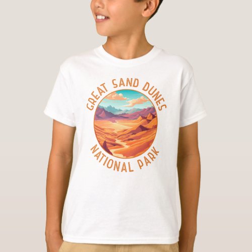 Great Sand Dunes National Park Distressed Circle T_Shirt