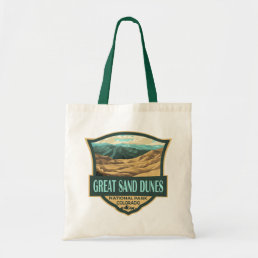 Great Sand Dunes National Park Illustration Retro Tote Bag