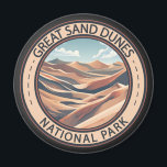 Great Sand Dunes National Park Illustration Travel Magnet<br><div class="desc">Great Sand Dunes vector artwork design. The park is in southern Colorado. It’s known for huge dunes like the towering Star Dune,  and for the seasonal Medano Creek and beach created at the base of the dunes.</div>