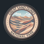 Great Sand Dunes National Park Illustration Travel Magnet<br><div class="desc">Great Sand Dunes vector artwork design. The park is in southern Colorado. It’s known for huge dunes like the towering Star Dune,  and for the seasonal Medano Creek and beach created at the base of the dunes.</div>