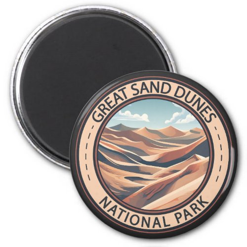 Great Sand Dunes National Park Illustration Travel Magnet