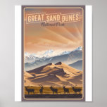 Great Sand Dunes National Park Litho Artwork Poster