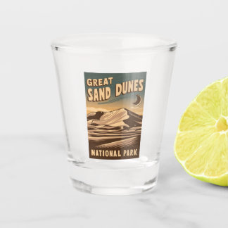 Great Sand Dunes National Park Magical Night Shot Glass