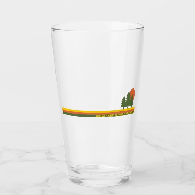 Great Sand Dunes National Park Pine Trees Sun Glass (Front)